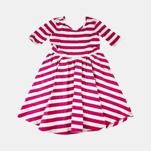 Hanna Andersson Fuchsia and White Striped Dress